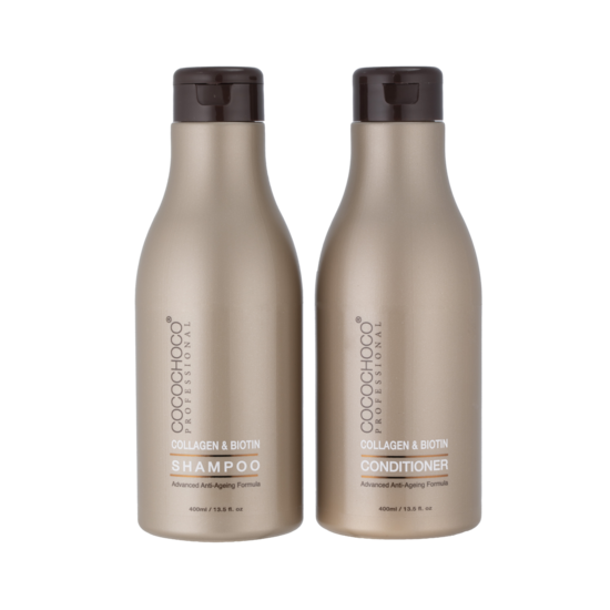 Kolagēna un biotīna matu kopšanas komplekts 400ml + 400ml, COCOCHOCO